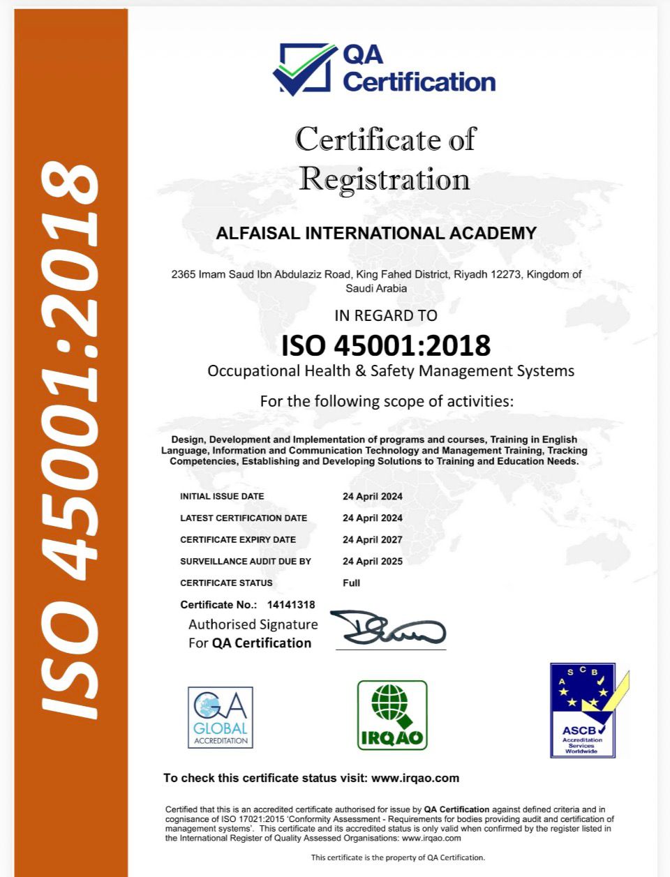 ISO 45001:2018